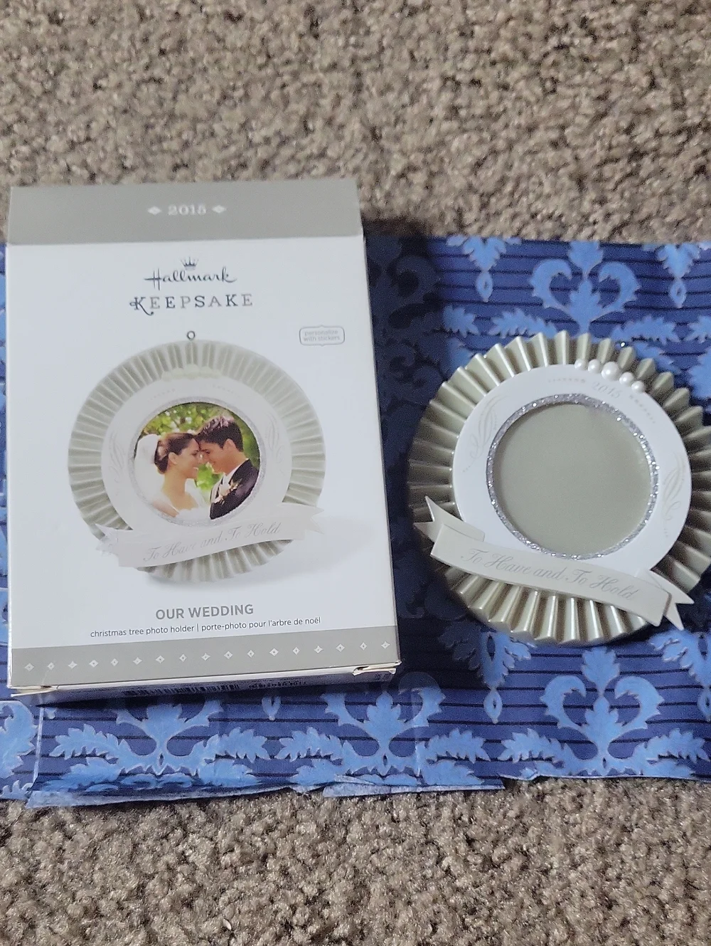 Hallmark Keepsake 'Our Wedding' 2015 Photo Ornament